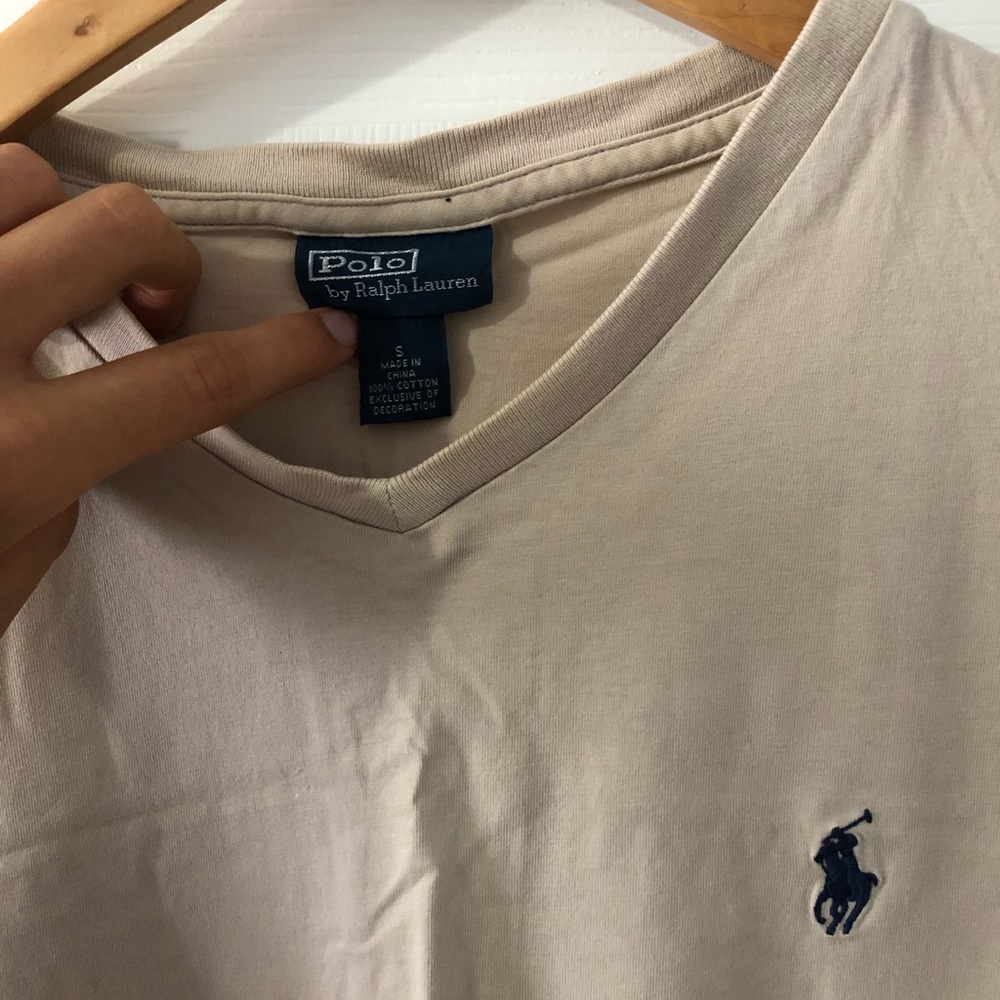 Polo Ralph Lauren Gray V-neck Tee Men’s Size S